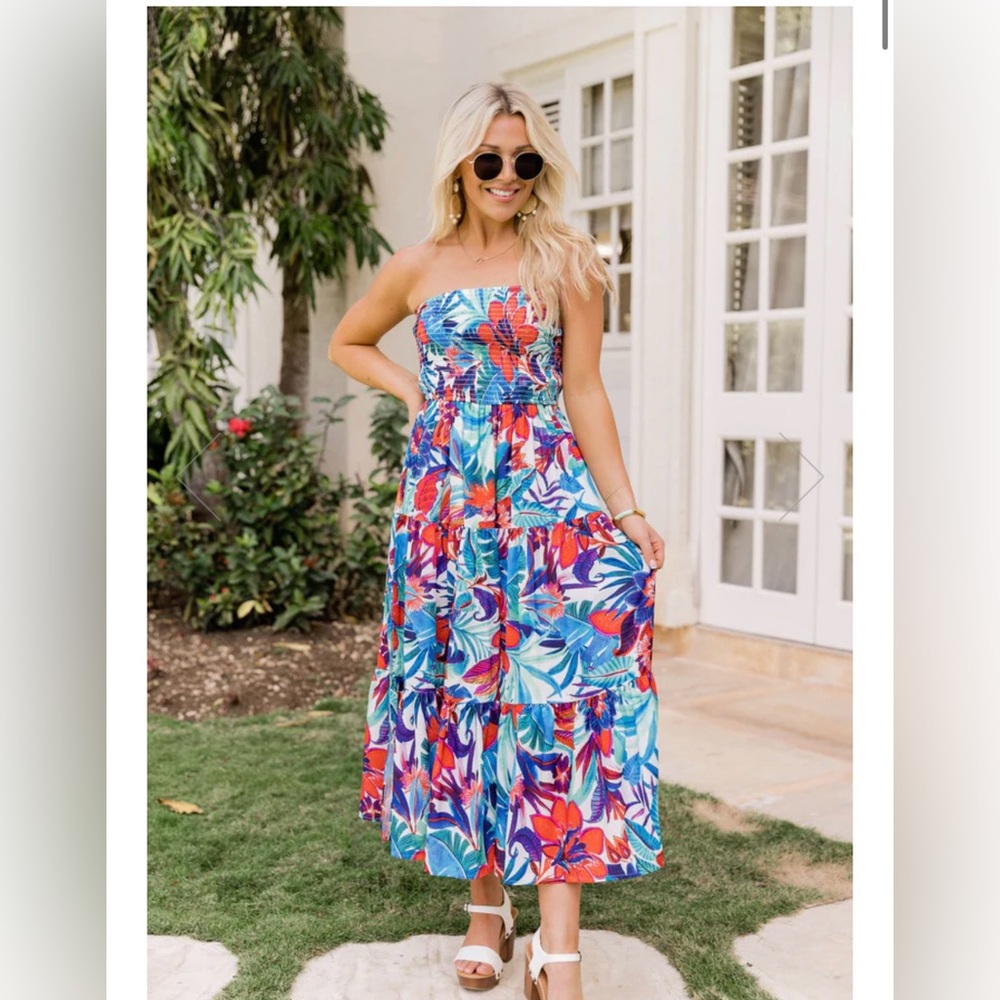 Pink Lily Midi Dress NWOT